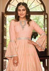 Super Looking Salwar Suit in Peach Colour